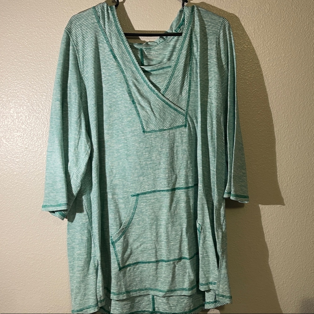 Catherines Teal Striped Tunic
